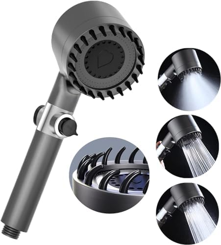 Multifunctional High Pressure Shower Head Filter Handheld Shower Head 3 Water Spray Settings